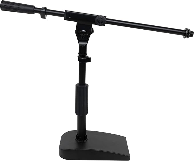 Shure by Gator Compact, Low Profile Mic Stand with Single-Section Boom; (SH-DESKTOP2)
