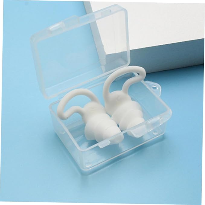 2pcs Noise Cancelling Soft Silicone Noise Blocking Sleep for Work Study Travel Pressure Relief for Adults Lightweight Portable Design for Quiet Rest and Focus