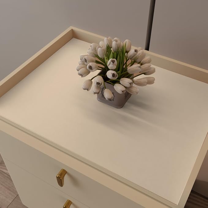 Night Stand Cover for Top - 12x24 Inch Waterproof Easy to Clean Can Conceal Flaws Protector The Table Top from Scratches Used for Dining (Beige+Light Gray 12x24)