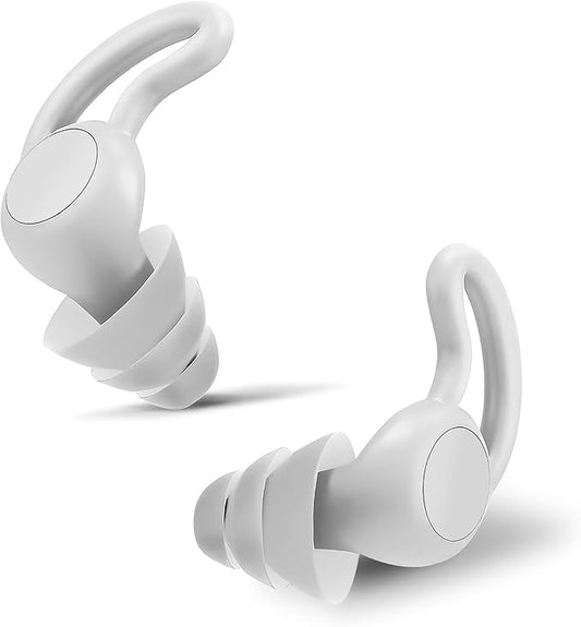 Noise Reductution Ear Plugs, NRR 40dB Ultra Comfortable Silicone Reusable Ear Plugs for Sleeping, Snoring Swimming, Studying, Concerts, Noise Cancelling and Hearing Protection