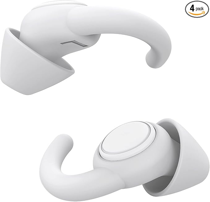 Afflatus Ear Plugs for Sleep and Noise Reduction, Soft & Comfort, 26dB | Snug Ear-Hug Fit, Side Sleep Comfort, Non-In-Ear, 2 Pairs 2 Sizes (S+L), Delicate Giftbox, Washable, Reusable