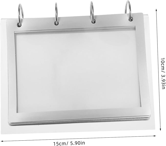 MAGICLULU Turning Table Card Acrylic Paper Holder Multi-Page Flip Menu Display Holder Acrylic Display Flip Calendar Stand Advertising Display Stand Poster Holder Menu Holder Transparent Iron