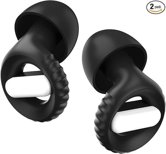 Ear Plugs for Sleeping,30db Noise Reducing Earplugs with 8 Eartips and Carry Case,Reusable earplugs for Sleep,Focus,Snoring,Shooting,Motorcycle,Airplanes,Musicians. (White, L-M-S-XS)