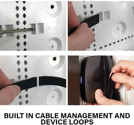 Legrand - OnQ Cable Management, In-Wall Media Box, Dual Purpose Structured Wiring Enclosure, TV Home Theater Recessed Storage Box, 17 Inch, White, ENP1700NA