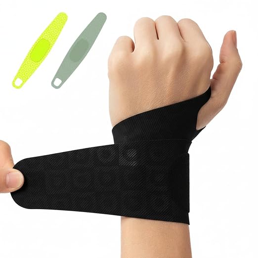 Adjustable Wrist Brace for Pain Relief, Carpal Tunnel & Tendonitis Support – Ergonomic Compression, Breathable & Anti-Slip Design, Fits Left & Right Hand, Ideal for Sports, Gaming & Office Use 2pcs