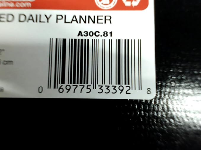 NotePro Undated Daily Planner, Black, 200 Pages,10 3/4 x 8-1/2 Inches (Pack of 5)