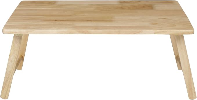 PJ Wood Folding Laptop Desk Tray, Lightweight Portable Table for Bed or Couch Computer Work, Eating at Home, Small Spaces, 24 Inch, Natural