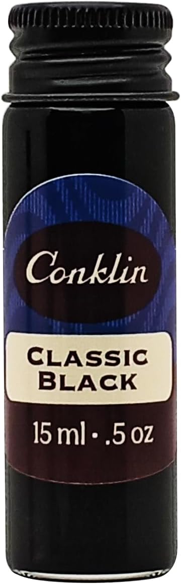 Conklin Duragraph Metal Gold Fountain Pen Medium Nib + Free 15ml Ink Bottle – Elegant Executive Gift for Writers, Professionals, Pen Collectors