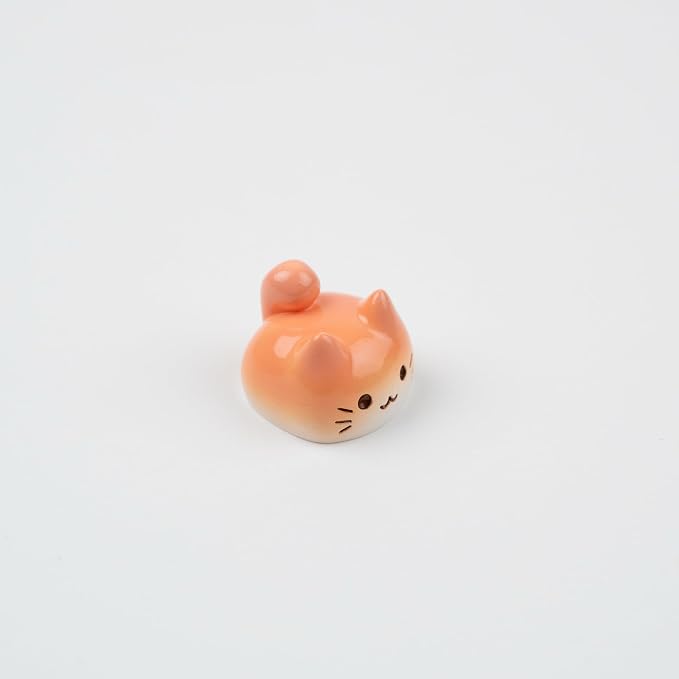 Artisan Cat Keycap for Mechanical Keyboards Esc, Orange Cat, Handmade Resin, 1U Size, MX Switch Compatible, Decorative Design for Gaming and Typing