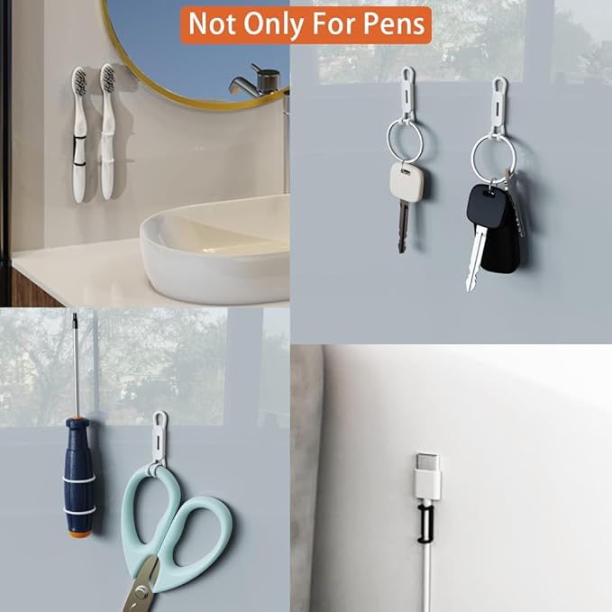 Freewindo 12 Pack Magnetic Pen Holder for Refrigerator, Silicone Magnetic Pencil Holder for Locker, Magnetic Dry Erase Marker Holder for Whiteboard, Desk, Clipboard (12back)