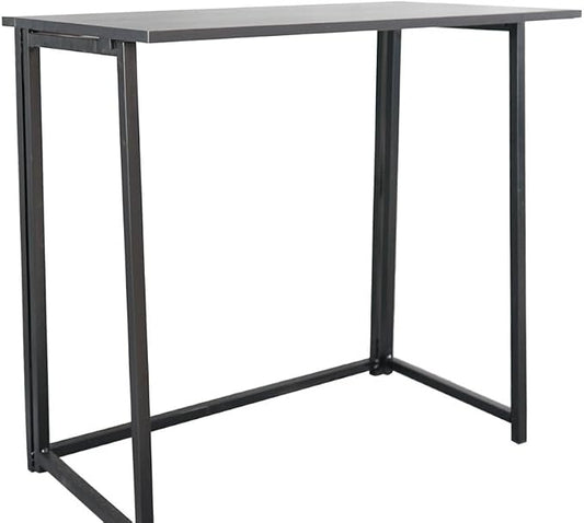 Vasitelan Folding Desk, Small Foldable Desk 31.5" for Small Spaces, Space Saving Computer Table Writing Workstation for Home Office, Easy Assembly (Black)