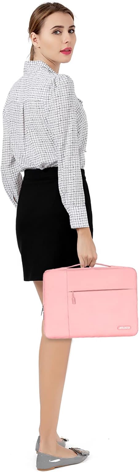 MOSISO Laptop Case 16 inch, 15-15.6 inch Laptop Sleeve with Handle Compatible with MacBook Pro 16 M5 M4 M3 M2 M1, HP Acer Dell Lenovo ASUS, Polyester Multifunctional Computer Bag, Chalk Pink