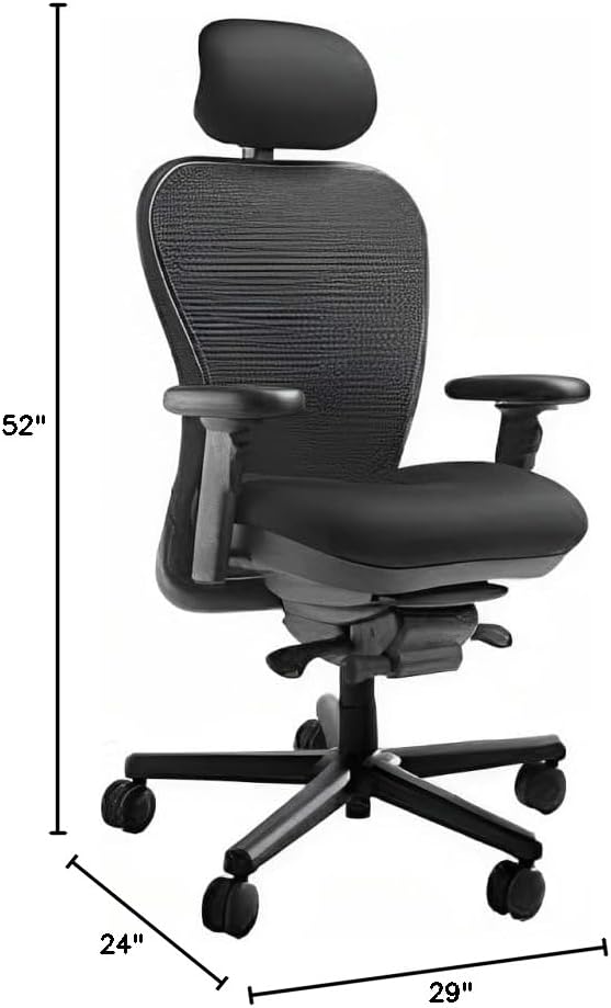 Nightingale CXO 6200D HD Ergonomic Mid Back Task Chair Havy Duty with Headrest 450lbs Capacity
