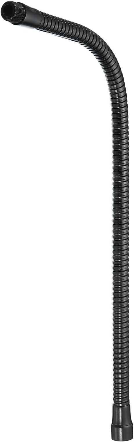 PATIKIL 19" Microphone Gooseneck, 5/8"-27 Thread Metal Universal Hose Flexible Arm Gooseneck Tube Extension for Multifunction DIY, Black