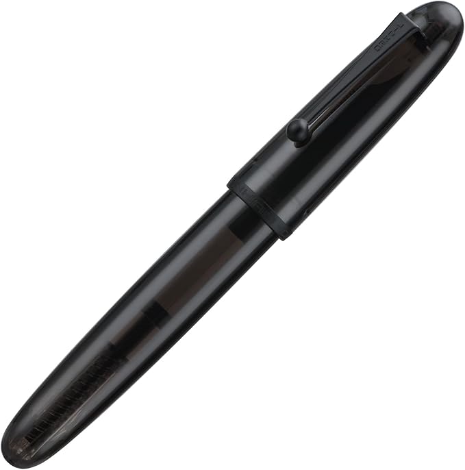 Jinhao 9019 Fountain Pen Dadao Series Transparent Matte Black Acrylic Silver Trim #8 Extra Fine Point with Large Converter