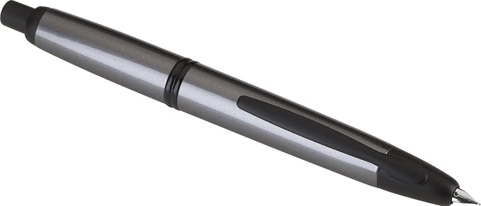PILOT Vanishing Point Collection Refillable & Retractable Fountain Pen, Gun Metal Gray Barrel with Matte Black Accents, Blue Ink, Extra Fine Nib (60578)