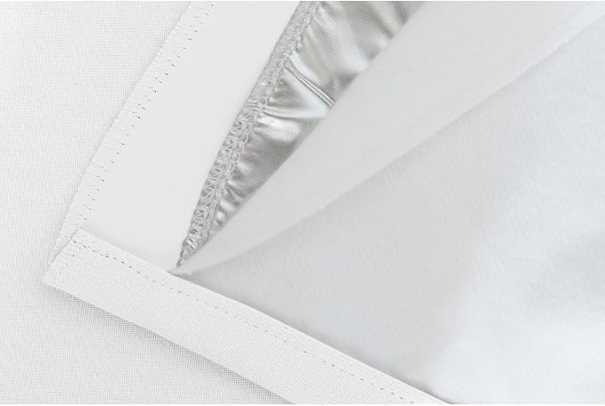 Moondream DecibelControl™ 3-in-1 Soundproof Curtain | Noise Reduction | Thermal Insulation | 100% Blackout | Patented Technology | Made in Europe | Grommet | 55" W x 63" L | White - Snow MC720