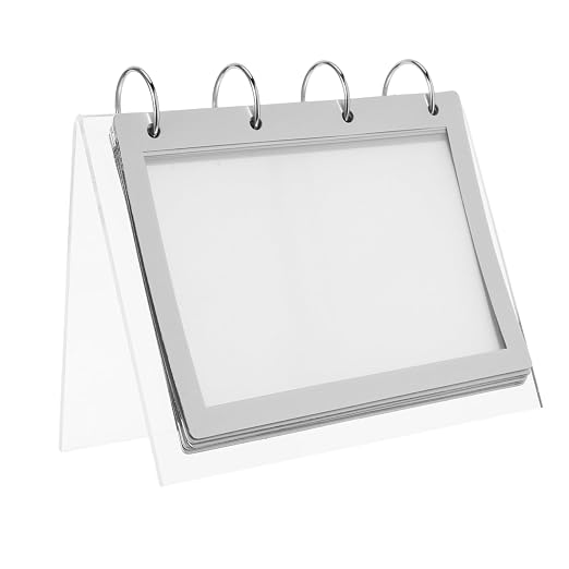 Transparent Acrylic Flip Display Stand V Shape Multi Functional Holder for Menus Calendars and More Sturdy Base for Restaurants Offices and Home Decor
