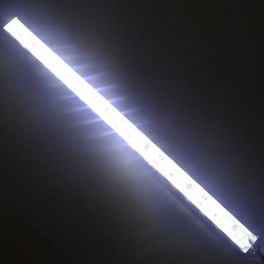LEDENET® 12" 6500K-7000K White Super Bright 18LEDs 5050 Aquarium LED Strip Lighting Waterproof Aluminum Lighting 12V DC LED Linear Bar Lamp (Cold White, 12" Long)