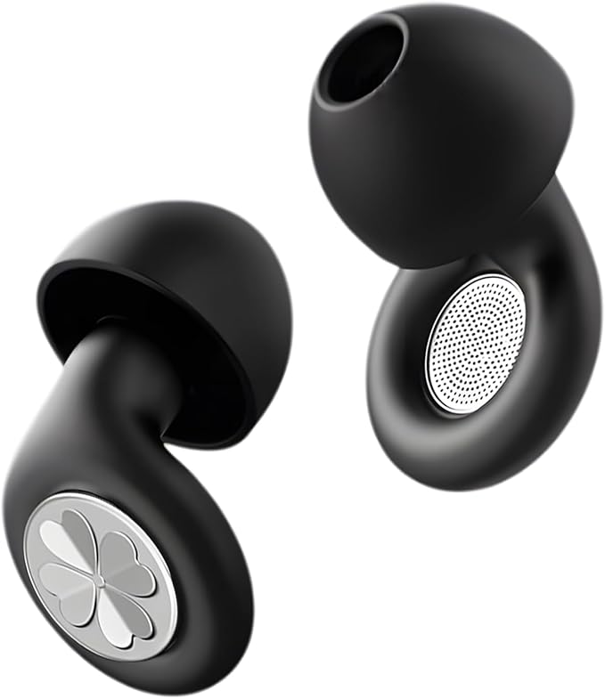 45dB Ear Plugs for Sleeping, Soft Silicone for Side Sleepers, 4 Sizes | Reusable soft silicone with XS/S/M/L sizes for side sleepers, concerts, flights and hotels; carrying case included.