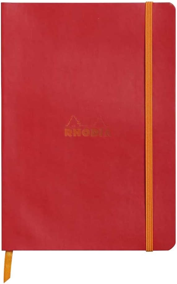 Rhodia Rhodiarama SoftCover Notebook - 80 Dots Sheets - 6 x 8 1/4 - Poppy Cover