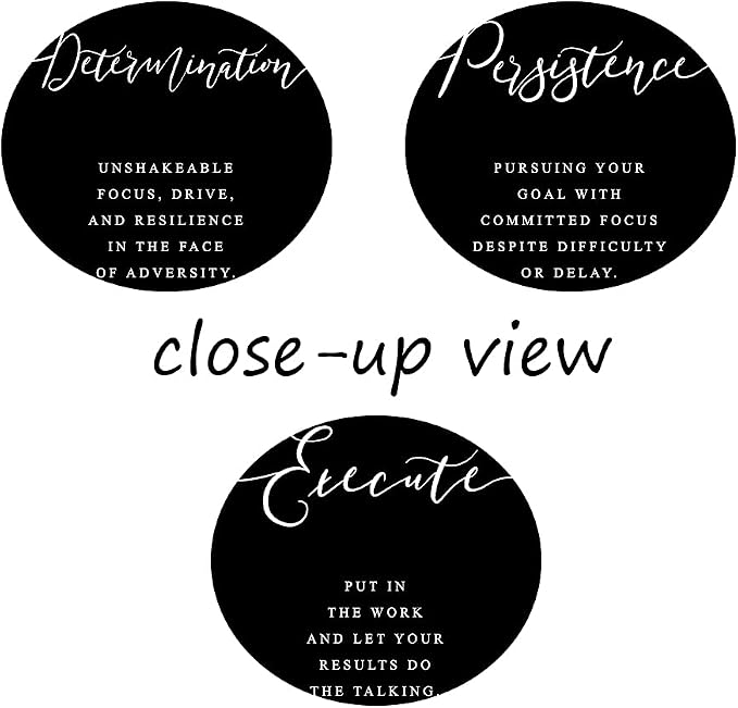3 Piece Inspirational Wall Art, Black Background Sayings Print Pictures, Quote Motivational Canvas Art for Women Men fo Gift, Triptych Entrepreneur Poster Framed Artwork for Office Decor (36"Wx24" H)