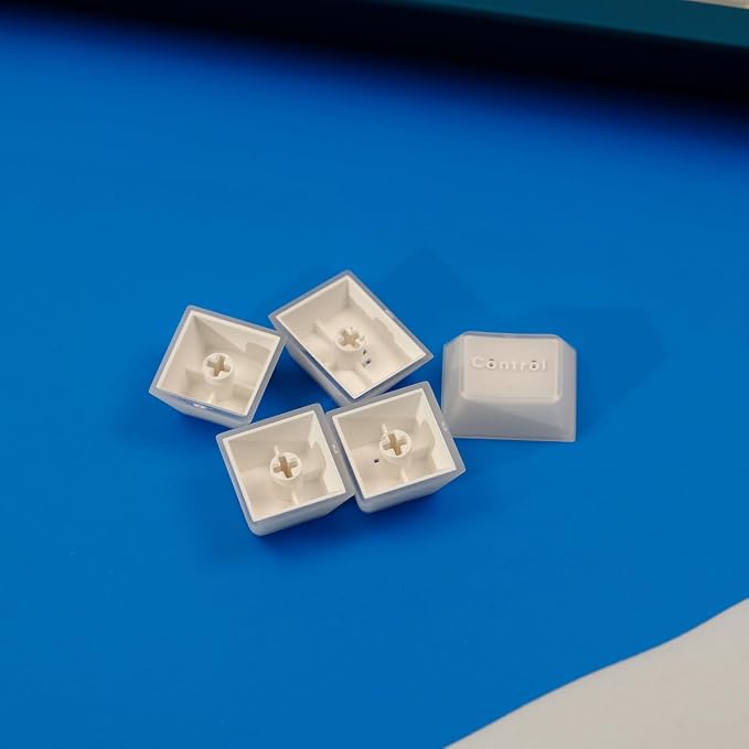 Sumgsn 114 Keys Doubleshot White Translucent Keycaps Cherry Profile Custom Keycap Set Fit for Cherry Mx Switches Mechanical Keyboard