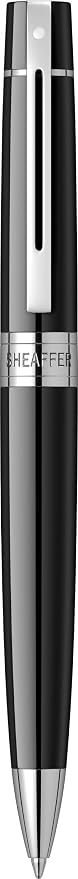 Sheaffer 300 Glossy Black Ballpoint Pen with Chrome-Plated Trim