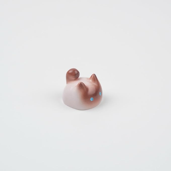Artisan Cat Keycap, Black and Pink Siamese Cat Resin Handmade Keycap, 1U Size Openable Design, MX Switch Compatible for Mechanical Keyboards