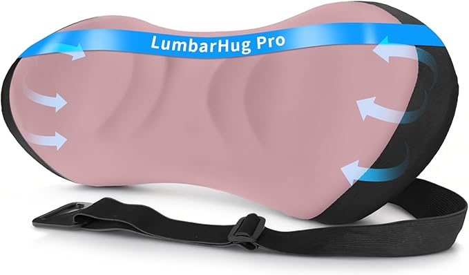 Lumbar Support Pillow for Office Chair - Lumbar Pillow for Car, Memory Foam Ergonomic Lumbar Support Pillow for Car Back Support for Office Chair