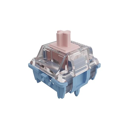 GATERON Melodic Keyboard Switches, Clicky RGB LED 5 Pin Factory Pre-lubed 60gf Key Switches for MX Mechanical Keyboard(35PCS)