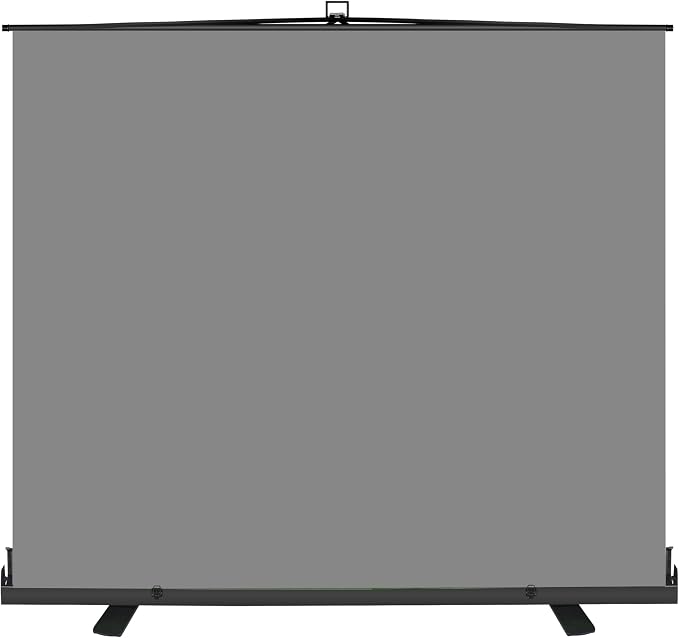 EMART 77x92in Collapsible Chromakey Panel Grey Screen for Photo Backdrop Video Studio,Portable Pull Up,Solid Aluminium Base Wrinkle-Resistant Fabric,Auto-Locking Air Cushion Frame