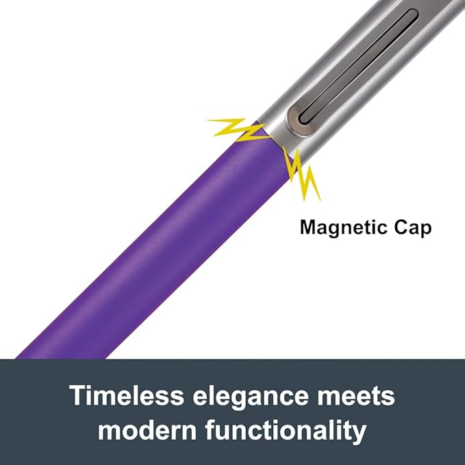Monteverde Ritma 3+2 Piece Gift Set, Purple - Includes Fine Nib Fountain Pen, Rollerball, Ballpoint, 30ml Ink & Refill - Elegant Writing Set for Professionals & Collectors