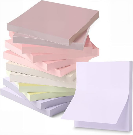Mr. Pen- Sticky Notes, 3”x3”, 12 Pads, 600 Sheets, Colorful Sticky Notes 3x3, Blooming Reverie, Stocky Notes for Bible Journaling