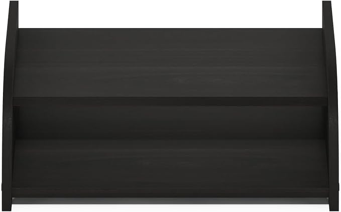 Furinno Classic Desk Organizers and Accessories, 2-Tier Monitor Riser, Office Organization, Desk Top Book Shelf, for Office Supplies, Office Desk Utility, Dark Espresso