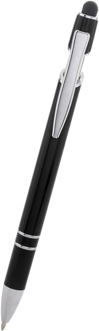 Personalized Pens with Stylus - The Legacy - Custom Metallic Printed Name Pens with Black Ink - Imprinted with Logo or Message - Great Gift Ideas - FREE PERSONALIZATION 12 pcs/pack (Blue)