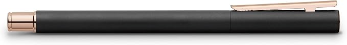 Faber-Castell Neo Slim 343101 Fountain Pen Metal Nib Width F Black with Rose Gold