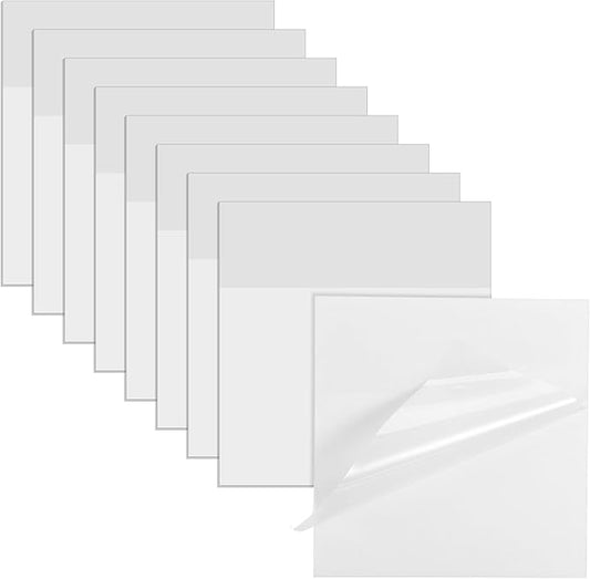 450 Sheets Transparent Sticky Notes, 3 x 3 inch See Through Sticky Notes Self-Adhesive Translucent Note Clear Waterproof Stickys Note Pads for Reading Writing Study Office School Supplies (9 Pads)