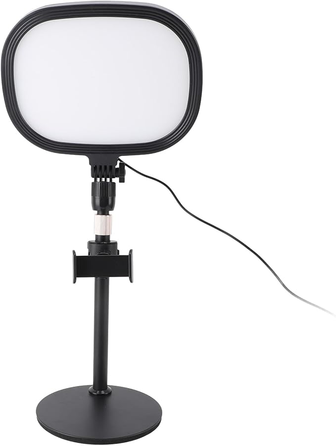 Video Conference Light Desktop Video Conference Lighting Kit Stand Phone Holder Zoom Streaming Video Recording Makeup Computer