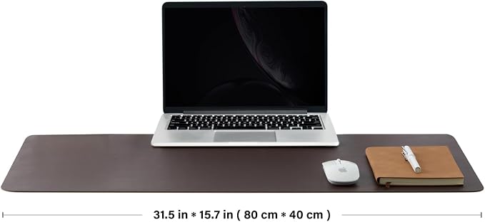 Cork Desk Mat - Dual-Sided Desk Pad for Office and Home - Desk Organization and Accessories - Ideal for Large Mouse Pad and Desk Mats on Top of Desks(Coffee,31.5"x 15.7")