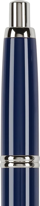PILOT Vanishing Point Collection Refillable & Retractable Fountain Pen, Blue Barrel with Rhodium Accents, Blue Ink, Broad Nib (60343)