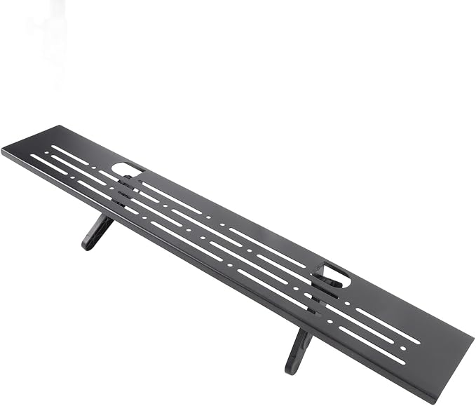 GLOGLOW Monitor Shelf TV Top Shelf, Adjustable Computer Screen Floating Stand for Soundbar Gaming Routers No Drill Steel Monitor Storage Organizer Space Saving Cable Management Rack