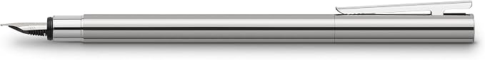 Faber-Castell Neo Slim 342002 Fountain Pen Stainless Steel Nib Width EF Shiny Silver