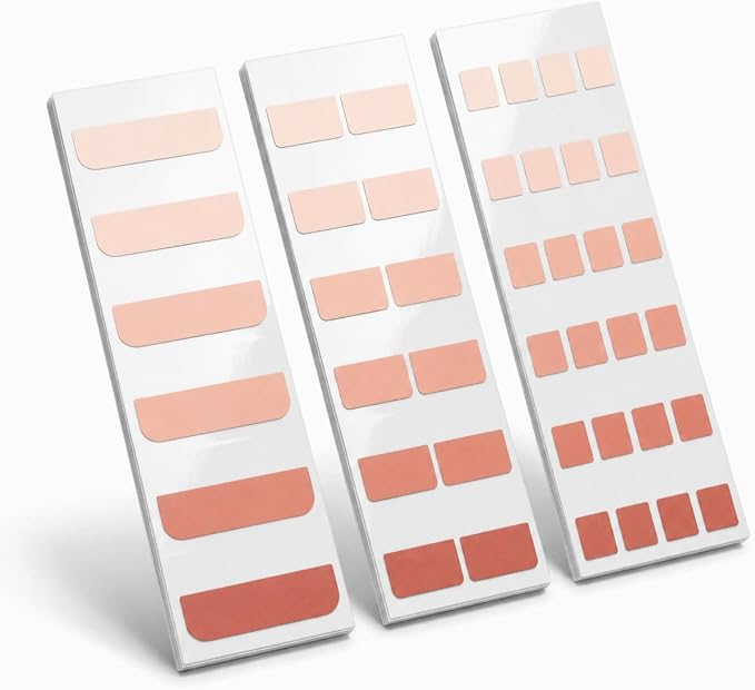 420Pcs Gradient Index Tabs, Translucent Sticky Note Tabs for Annotating Books & Bible, Aesthetic Reading, Study, Journaling & Office Supplies, 3 Size Clear Page Markers Stickers (Pink)