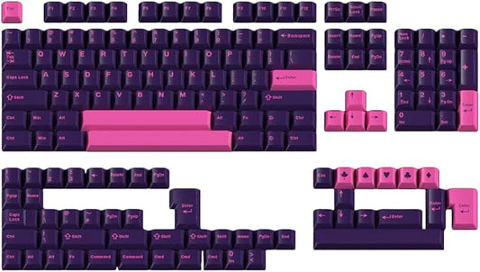 Guffercty kred Cherry Profile PBT Keycaps 156 Key Set, Oil Proof Fade Resistant Keycaps Fit 60%/65%/75%/80%/TKL/100% Mechanical Keyboard (Lively Pulse)