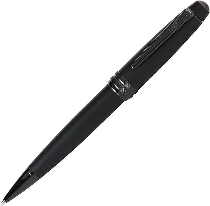 Cross Bailey Matte Black Lacquer Ballpoint Pen - Refillable Pen for Long-Lasting Use - Smooth Writing - Comfortable Grip - Stylish Distinctive Look - Black Ink - Corporate Gifts
