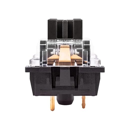 32 Pieces OUTEMU Black Switches for Mechanical Keyboard, Linear 3 pins DIY Replaceable for Mechanical Keyboard Switch Puller Included.