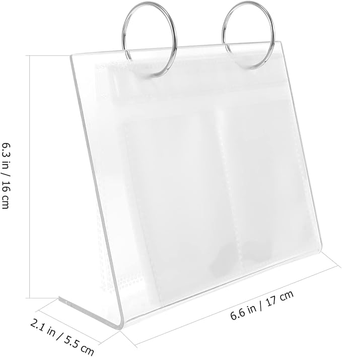 Tofficu Desktop Mini Photo Album Acrylic: Table Top Flip Calendar Photo 3 Inch Album Collection Photo Album for Home Office