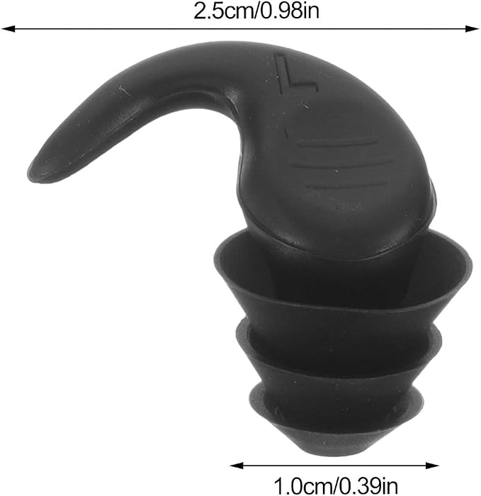 Silicone for Noise Reduction and Hearing Protection, 1 Pair with Storage Case, Anti-Noise for Sleeping, Studying, Concerts, and Industrial Use in Black Style