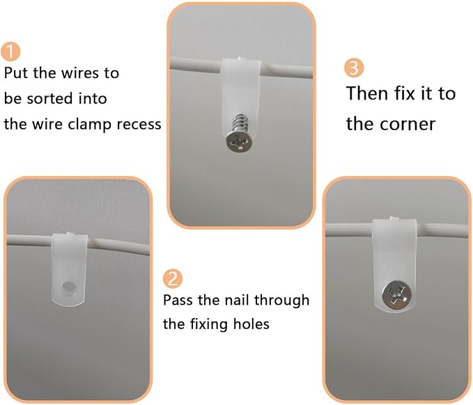 100 PCS Wiring Harness P-Style Mounting Clips, Cable Clamp R-Type, Nylon Screw Mounting Cord Fastener Clips with Screws, Cable Clamp 1/4 Black R Type for Wire Management (White)